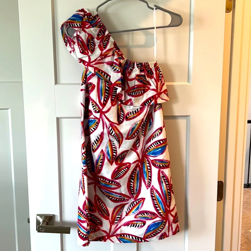 J Crew Factory dress. White w/floral print. Size XXS. NWOT. - Picture 1 of 4
